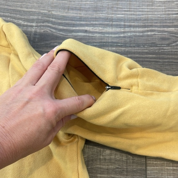 Men's Lux French Terry Pullover Hoodie Gold Medium mustard color - Picture 2 of 4